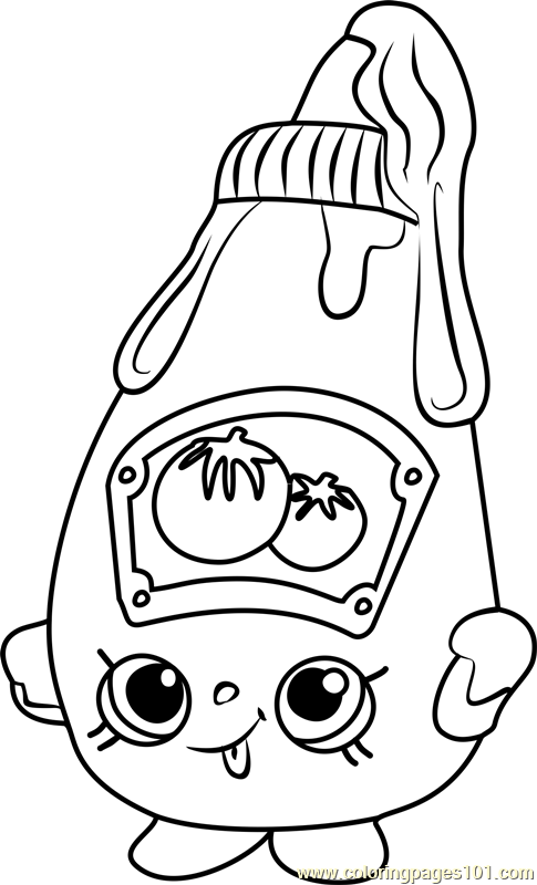 485x800 Tommy Ketchup Shopkins Coloring Page