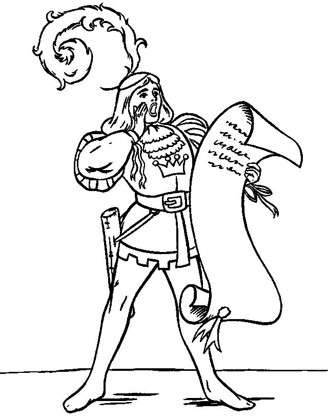 640x820 Middle Ages Coloring Page