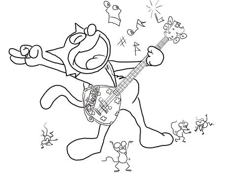 480x352 Felix The Cat Coloring Pages Mighty Mouse The Cat Coloring Pages