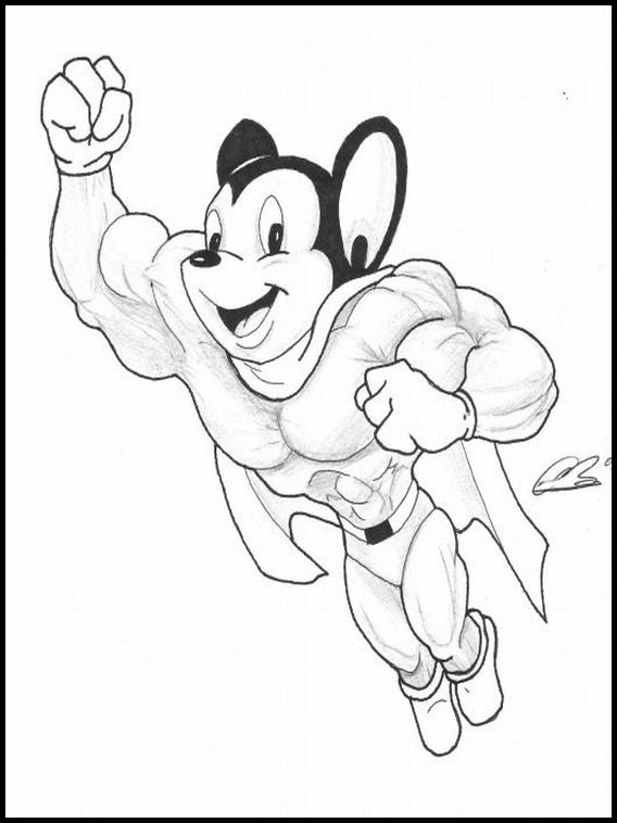 568x758 Printable Coloring Pages For Kids Mighty Mouse Coloring Pages
