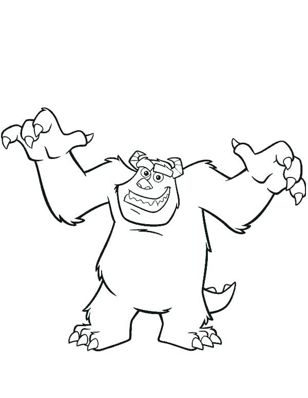 600x776 Sulley Coloring Pages Coloring Pages Mike Coloring Pages Monsters