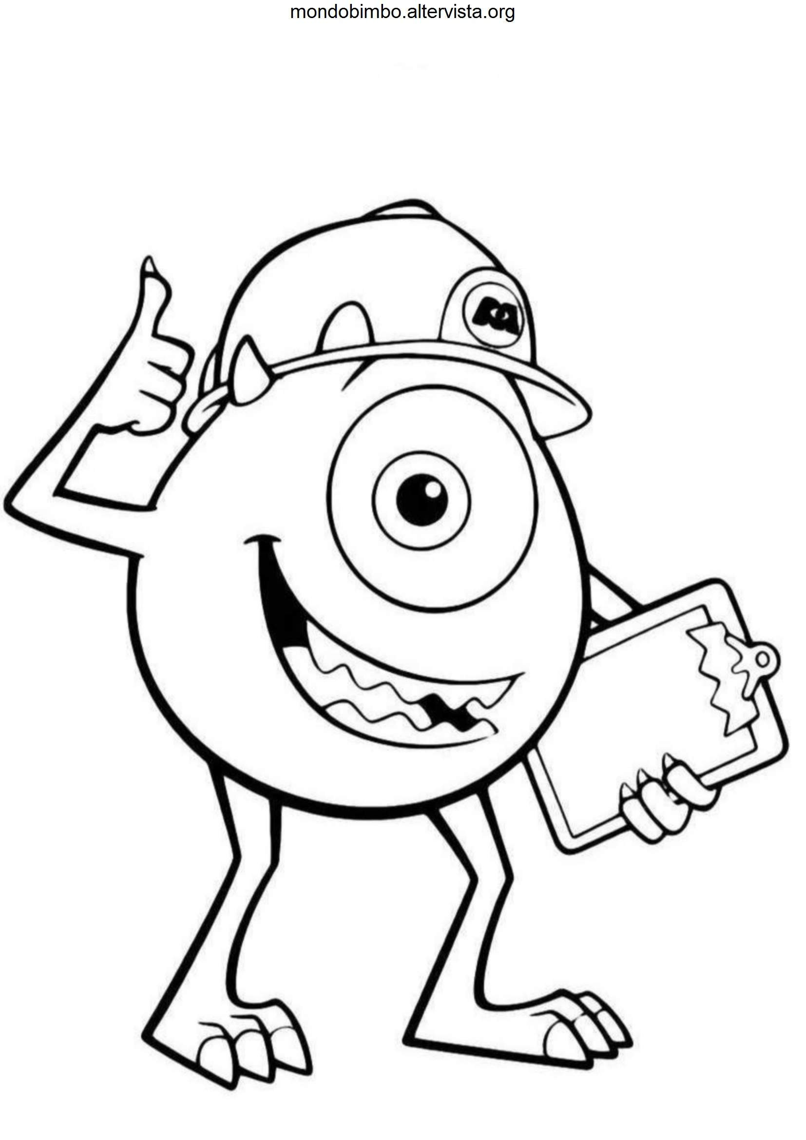 1654x2339 Mike Wazowski Coloring Pages