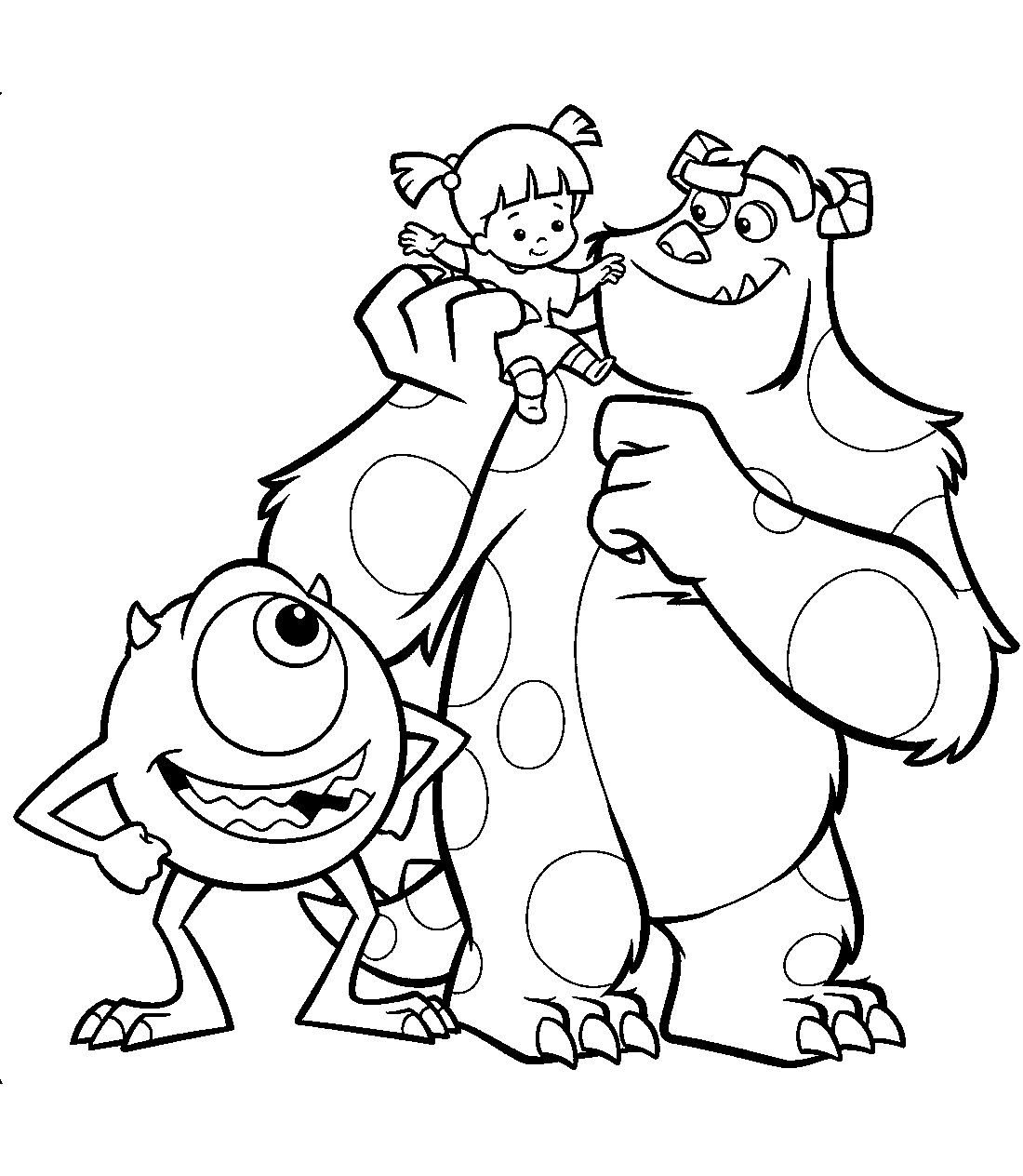 1100x1264 Coloring Pages Of Halloween Monsters Fresh Mike Wazowski And James