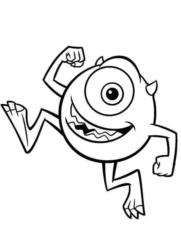 600x776 Nice Mike Wazowski Coloring Pages Part