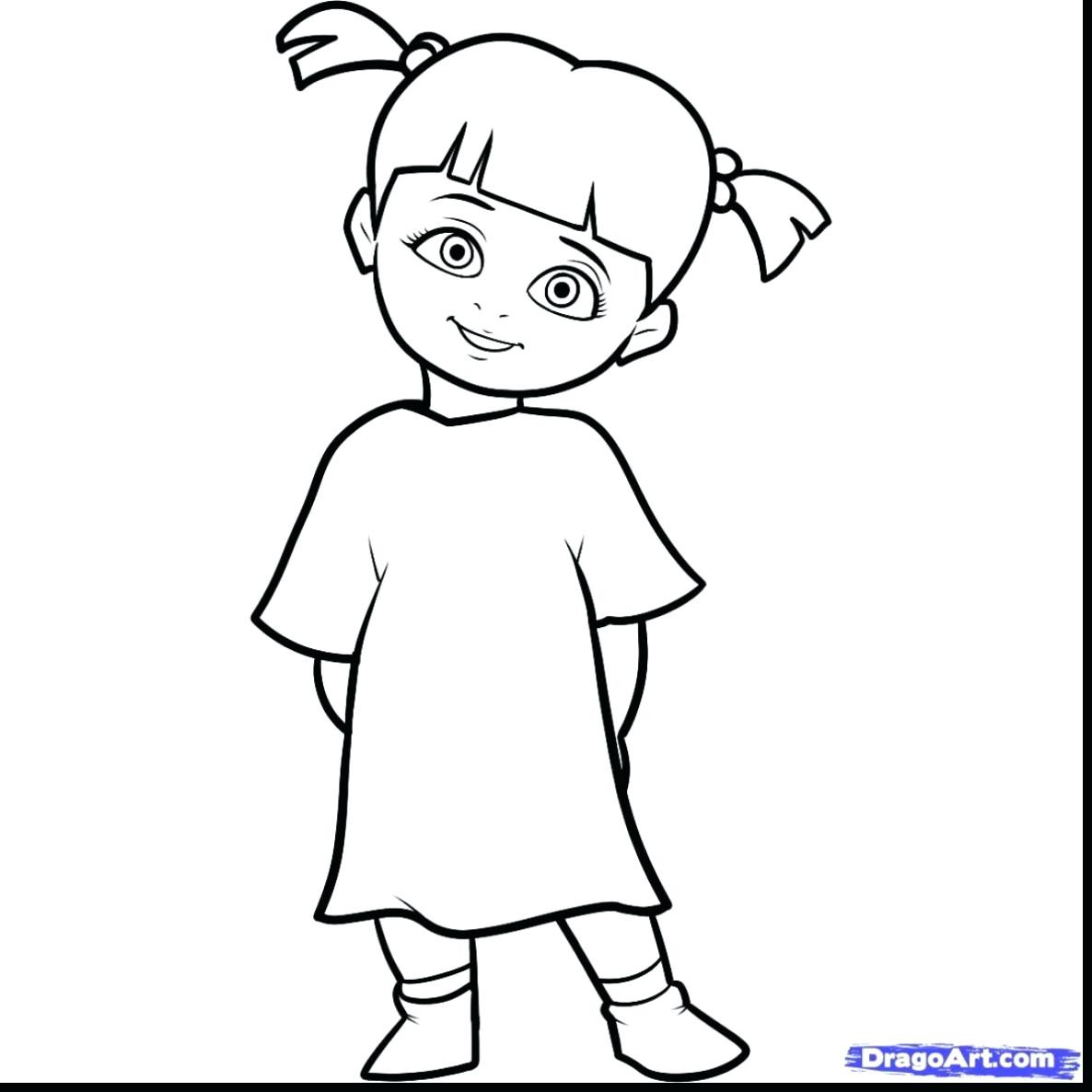 1186x1186 Good Draw Boo From Monsters Inc With Monster Coloring Pages