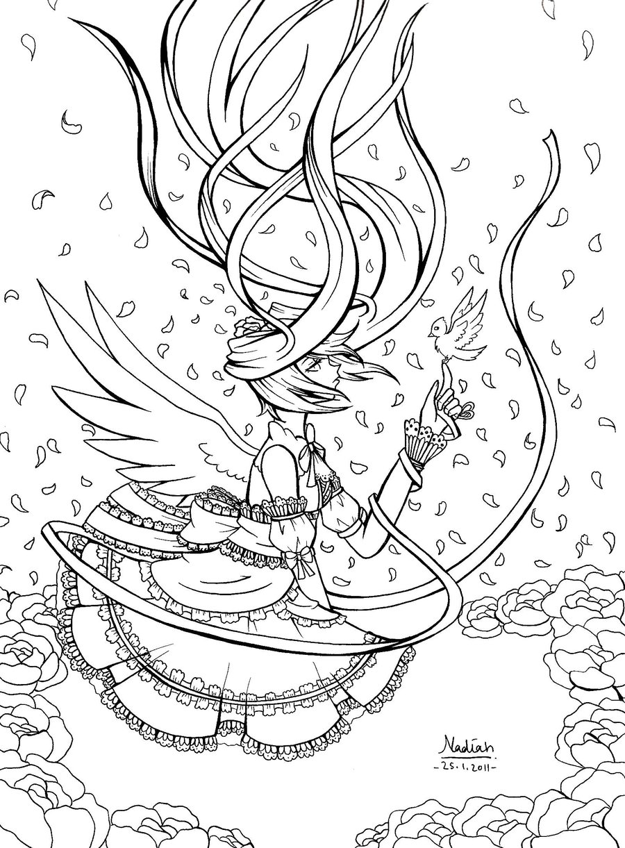900x1221 Hatsune Miku Coloring Page Free Printable Pages