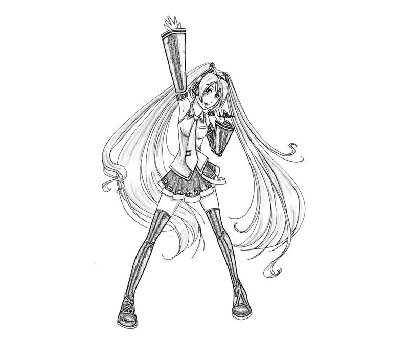 800x667 Miku Hatsune Coloring Pages