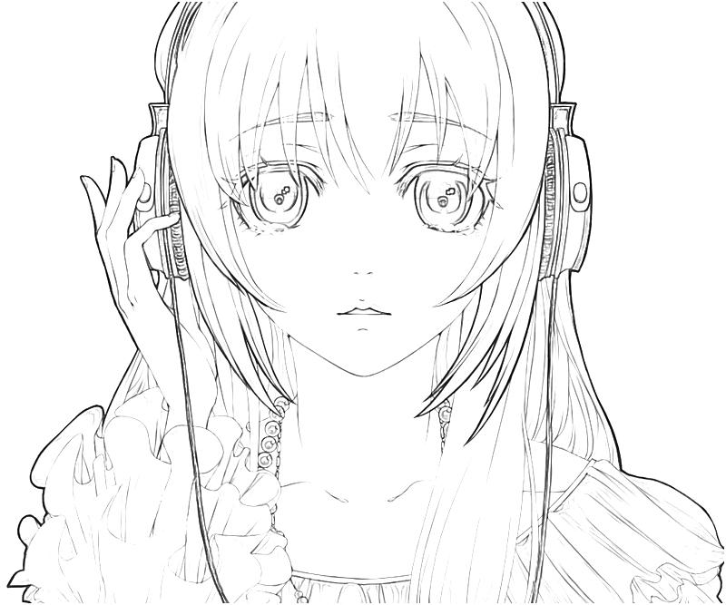800x667 Printable Hatsune Miku Project Megurine Luka Sad Coloring Pages