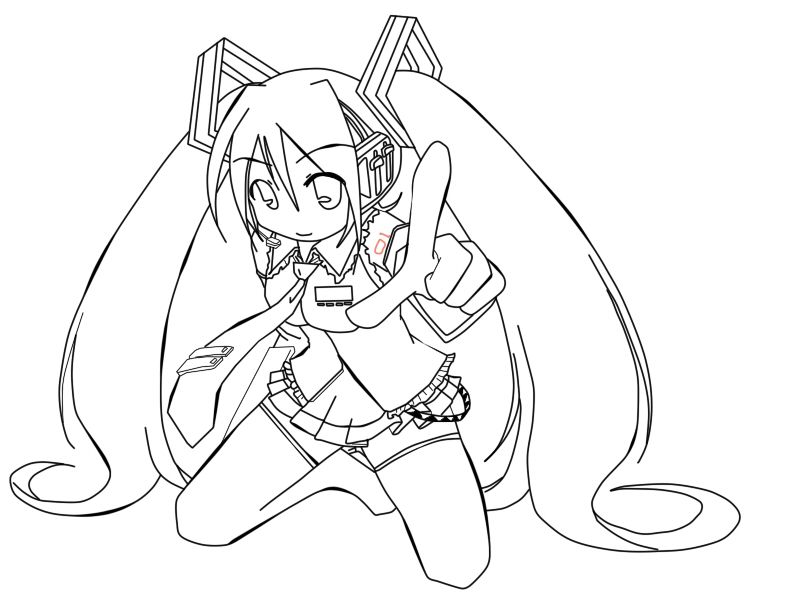 800x600 Vocaloid Coloring Pages Colouring Pages Free