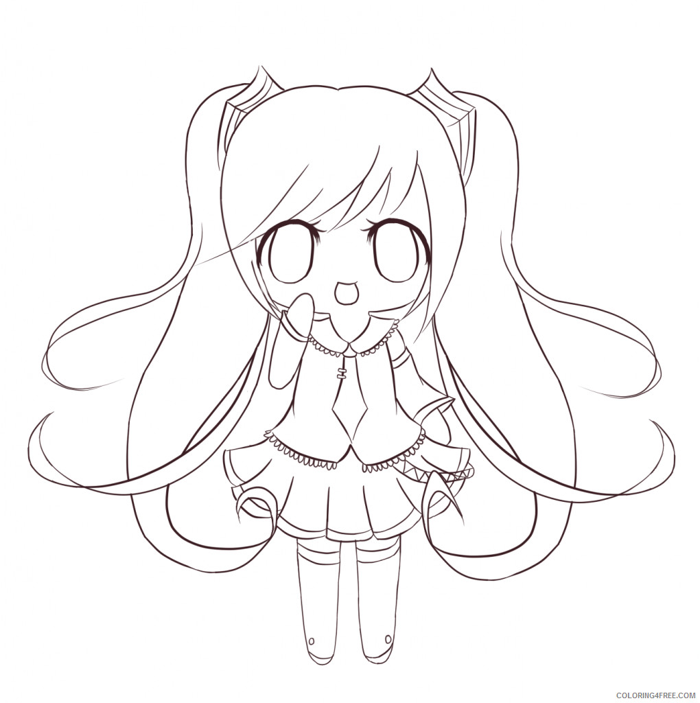 1020x1024 Hatsune Miku Coloring Page Free Printable Pages Adorable