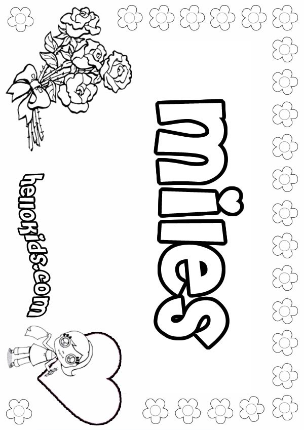 600x849 Miles Coloring Pages