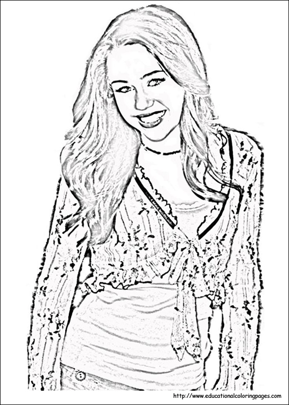 567x794 Top Hannah Montana Coloring Pages
