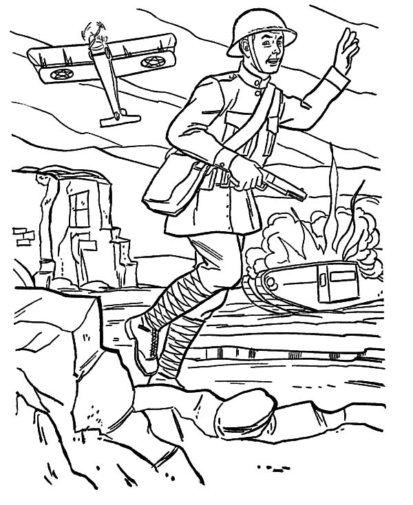 600x734 Soldier Army Coloring Pages Picture Free Printable World War