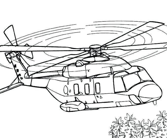 678x560 Helicopter Coloring Page Helicopter Pictures To Color Simple
