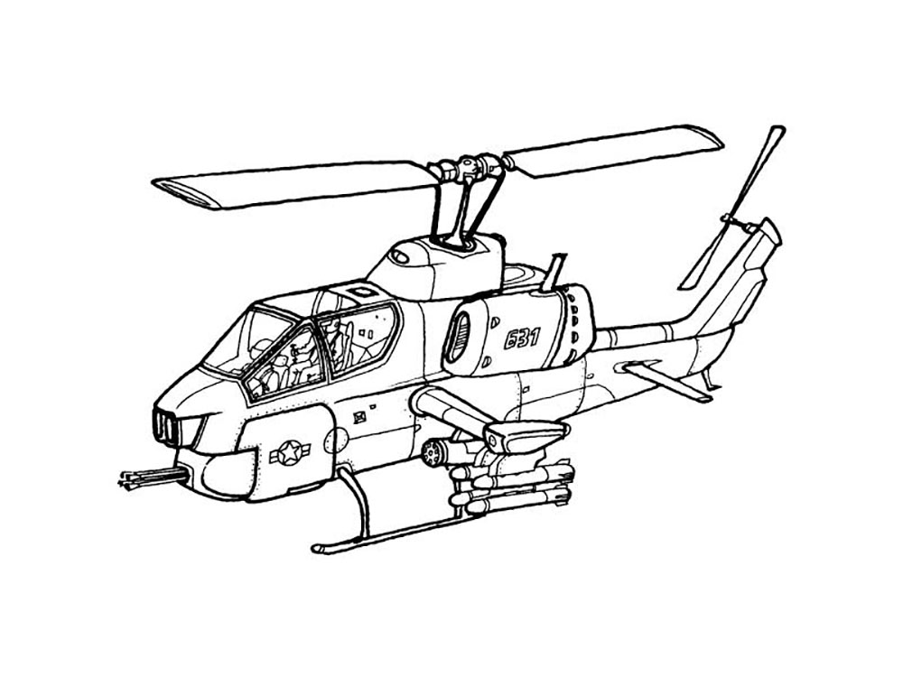 1000x750 Helicopter Coloring Pages