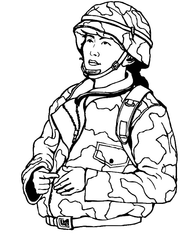 600x776 Woman Military Soldier Coloring Pages Color Luna