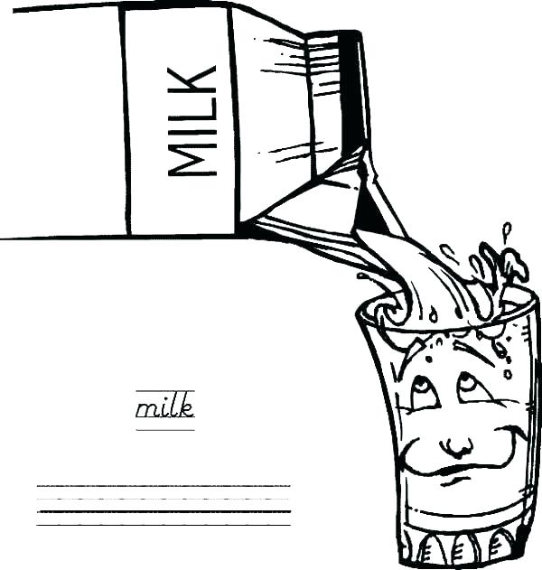 600x631 Milk Carton Coloring Page