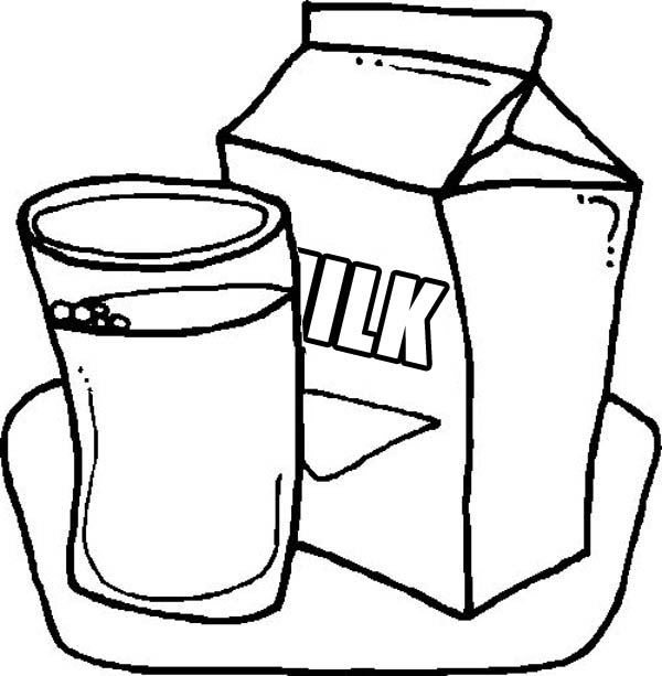 600x613 Delicious Milk In Milk Carton Coloring Page