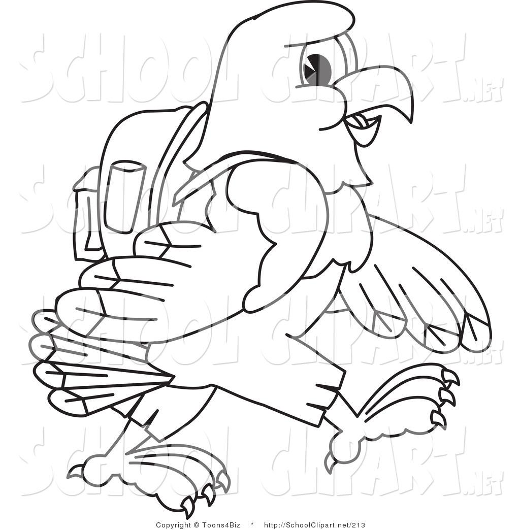 1024x1044 Hiking Coloring Pages Clip Art Of A Page Bald Eagle Hawk Or Falcon