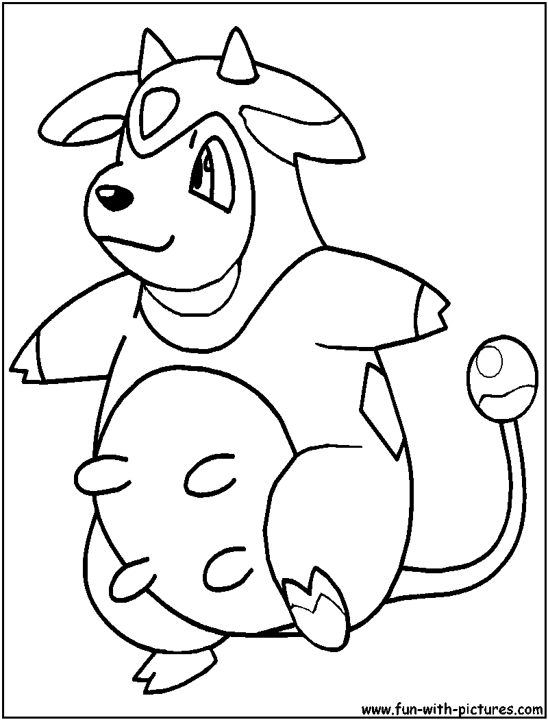 800x1050 Miltank Coloring Page