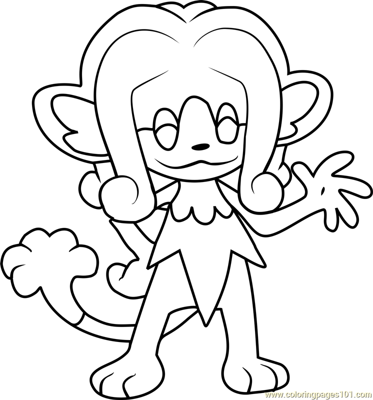 746x800 Simipour Pokemon Coloring Page