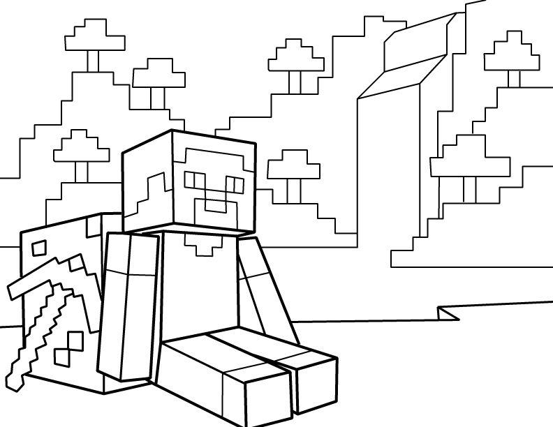 792x612 Minecraft Coloring Pages Free Printable Minecraft Pdf Coloring