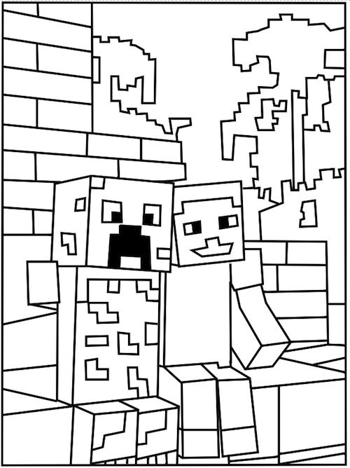 500x668 Printable Minecraft Creeper Coloring Page Activities For My Boys