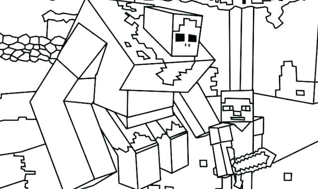 640x380 Minecraft Coloring Pages To Print