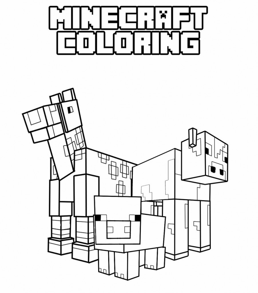 902x1024 Most Interesting Minecraft Coloring Pages To Print Download Color