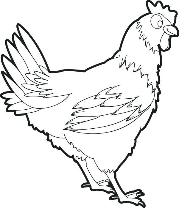 601x700 Chicken Coloring Pages