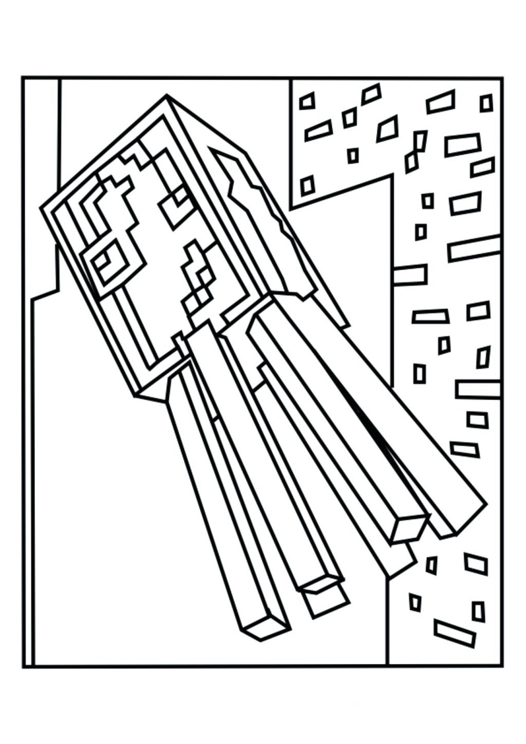 1024x1449 Coloring Pages Coloring Pages Of Minecraft Squid Ender Dragon