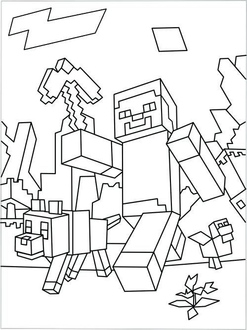 500x667 Minecraft Coloring Sheets Coloring Pages Featuring Creepers Dragon