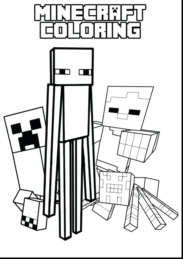 724x1024 Minecraft Coloring Pages For Kids Coloring Pages To Print Large