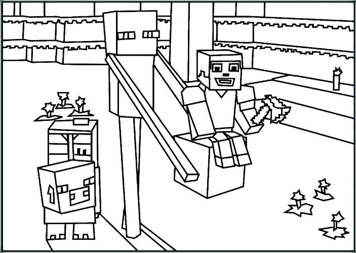 703x500 Minecraft Coloring Pages Herobrine Printable Coloring Pages
