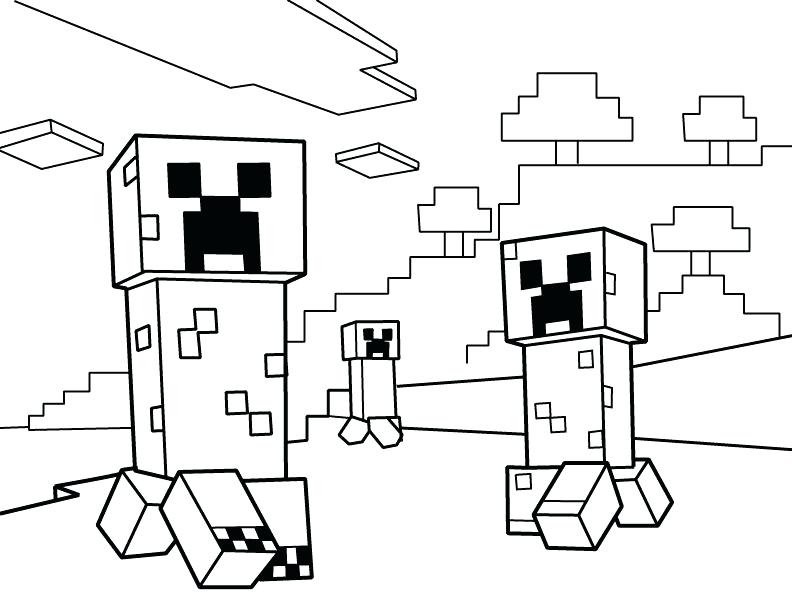 792x612 Minecraft Printable Coloring Pages Creepers Printable Coloring