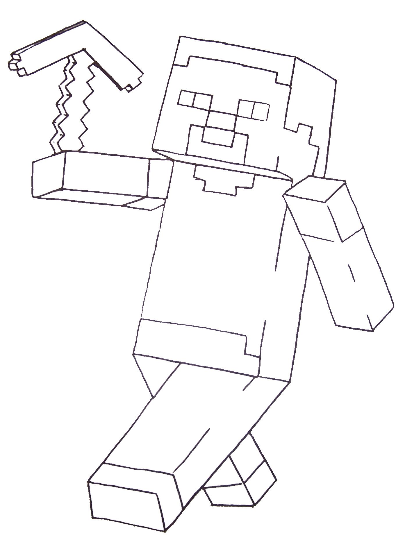 1393x1865 Minecraft Steve Coloring Pages Printable Color Sheets