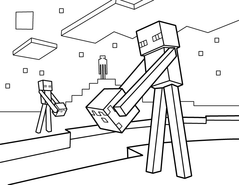 792x612 Minecraft Coloring Pages Free Printable Minecraft Pdf Coloring