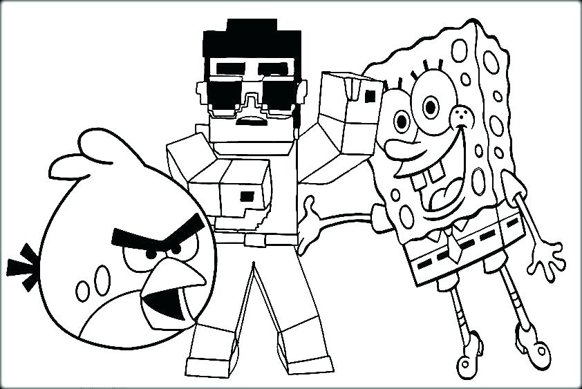 842x563 Minecraft Coloring Pages To Print Printable Coloring Pages Mobs