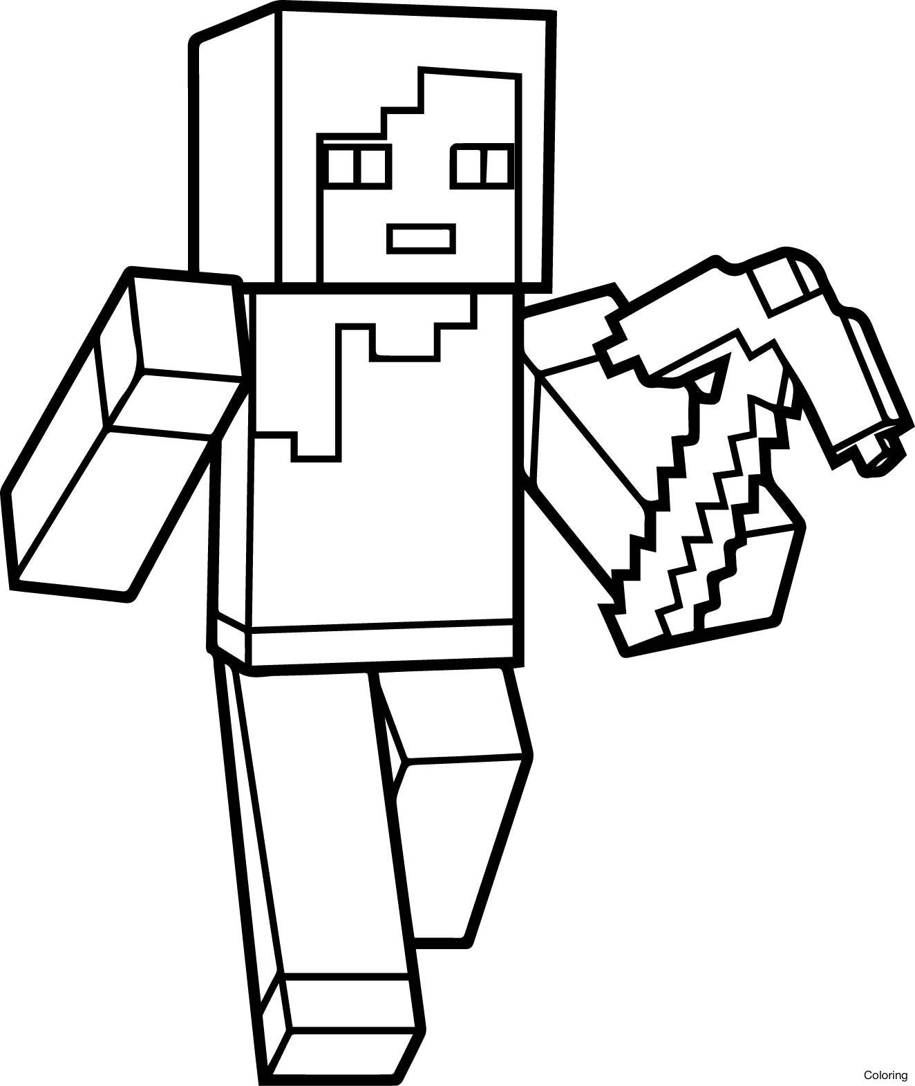 1324x1571 Sizable Minecraft Coloring Pages Of Steve Shee