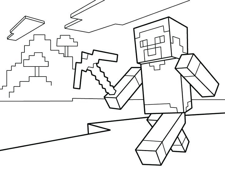 736x568 Minecraft Coloring Sheets Coloring Pages Free Printable Kids