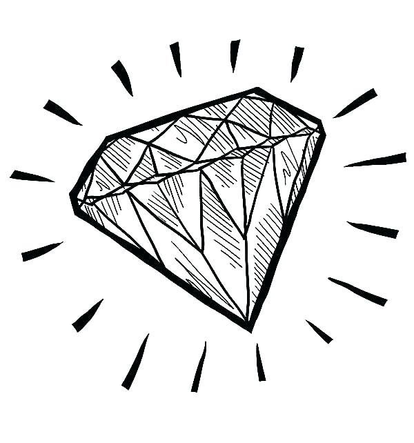 600x642 Diamond Coloring Pages Diamond Coloring Page Also Celebrate