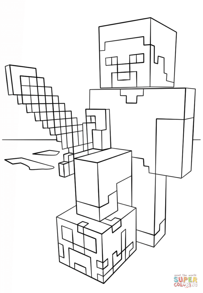 Minecraft Diamond Coloring Pages at GetDrawings | Free download