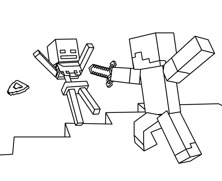 887x725 Minecraft Coloring Pages Printable Coloring Pages Kids