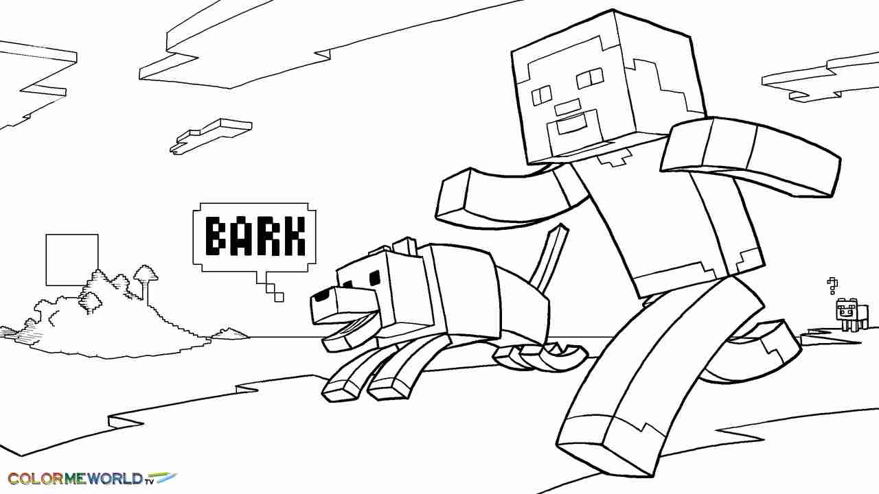 1280x720 Minecraft Steve Coloring Pages Olegratiy