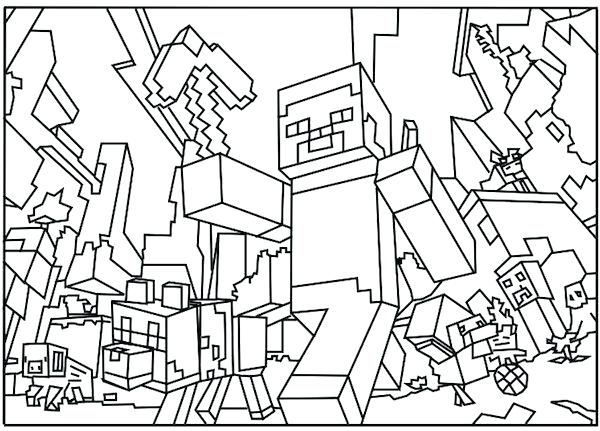 600x431 Coloring Page Party Free Minecraft Coloring Book Printables