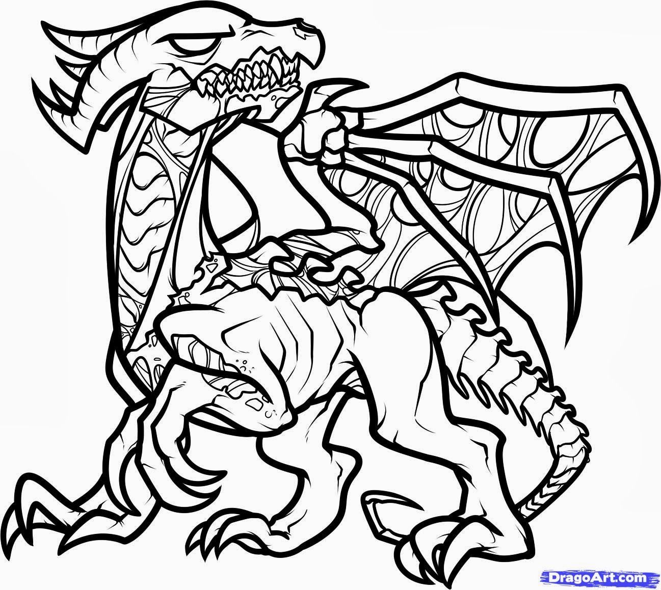 Minecraft Dragon Coloring Pages at GetDrawings | Free download