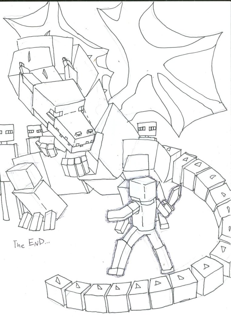 762x1047 Ender Dragon Coloring Pages