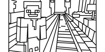 443x220 Minecraft Color Pages