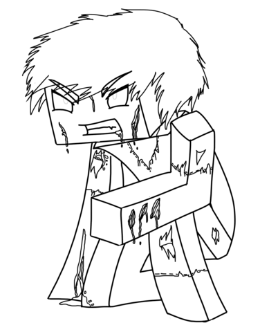 376x480 Minecraft Ghast Coloring Page