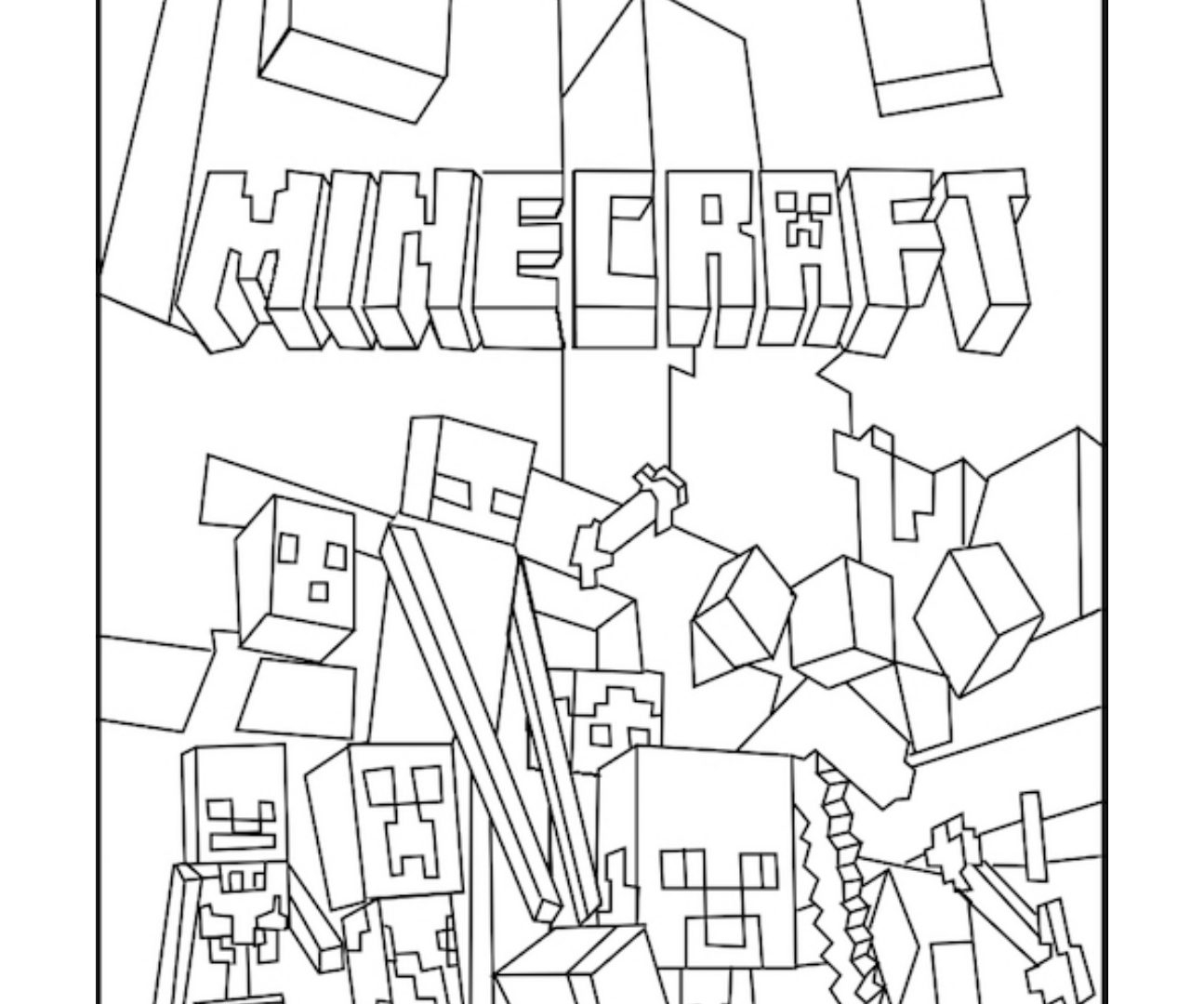 1295x1080 Emejing Minecraft Coloring Pages Contemporary Triamterene New